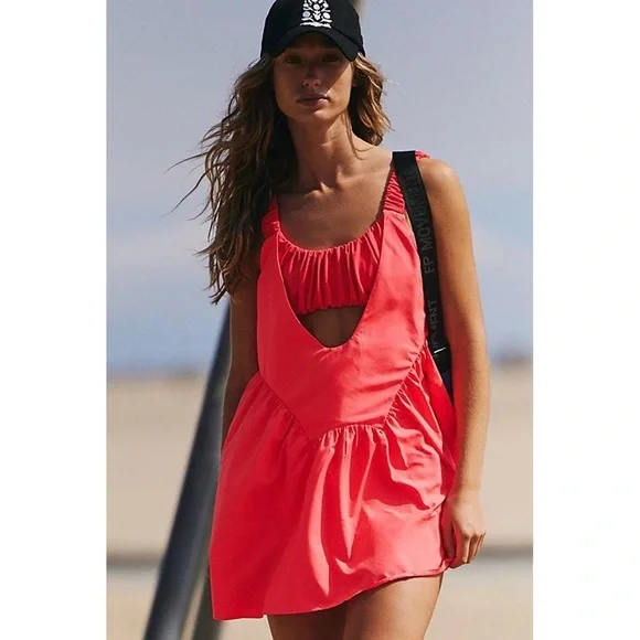 free people athletic dress FP Movement Women's Hot Shot Mini Dress, Small, Black